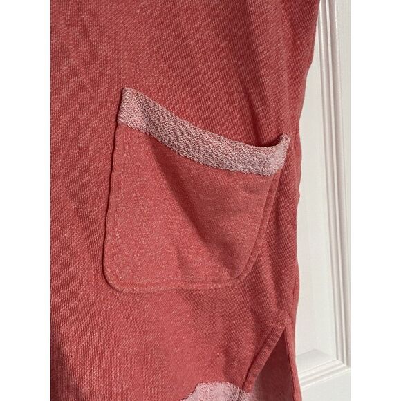 Stan Herman Robe Cotton Towel Like Feel ONE SIZE Missy Pink Pockets Hood - Picture 5 of 9